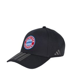 CZAPKA Z DASZKIEM FC BAYERN MONACHIUM. Czarne czapki z daszkiem damskie Adidas, bez wzorów, z bawełny. Za 99.95 zł.