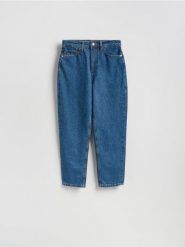 Jeansy mom fit - niebieski. Niebieskie jeansy damskie Reserved. Za 109.99 zł.