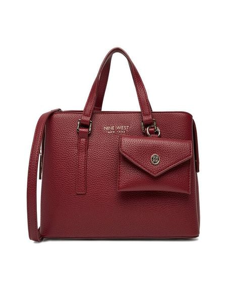 Nine West Torebka C-JL9733 Bordowy. Czerwone torebki klasyczne damskie Nine West, z materiału, bez dodatków. Za 249.99 zł.