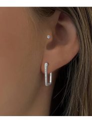 DI GIORGIO Srebrne kolczyki z cyrkoniami rozmiar: onesize. Szare kolczyki damskie DI GIORGIO, z cyrkonią, srebrne. Za 104.45 zł.