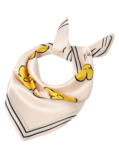 TATUUM Jedwabna chusta "Majozi" w kolorze kremowo-żółtym - 54 x 54 cm rozmiar: onesize. Brązowe chusty damskie TATUUM, bez wzorów, z jedwabiu. Za 127.05 zł.