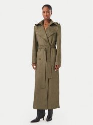 Bardot Trencz Kira 57053JB4 Khaki Regular Fit. Brązowe płaszcze damskie Bardot, bez wzorów, z syntetyku, bez kaptura. Za 969.99 zł.