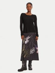 Desigual Sukienka codzienna Kala 25WWVK25 Czarny Slim Fit. Czarne sukienki damskie Desigual, bez wzorów, z syntetyku, bez ramiączek. Za 629.99 zł.