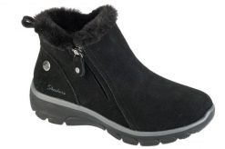 Buty zimowe damskie, Easy Going - High Zip 2. Czarne obuwie trekkingowe damskie Skechers, z materiału, bez zapięcia. Za 399.99 zł.