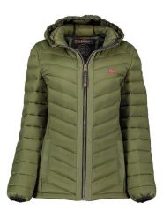 Geographical Norway Kurtka pikowana "Carliti" w kolorze khaki rozmiar: S. Brązowe kurtki damskie Geographical Norway, s, z aplikacjami, bez kaptura. Za 149.31 zł.