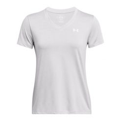 Damski jersey v-neck Under Armour Twist. Białe obuwie sportowe damskie Under Armour, z jersey, bez zapięcia, na fitness i siłownię. Za 186.50 zł.