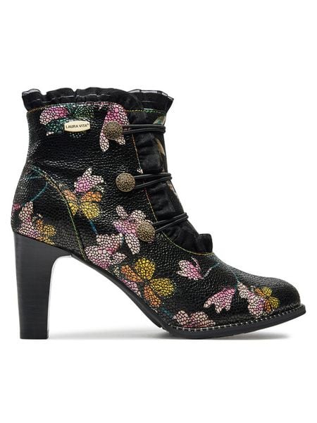 Laura Vita Botki Alcbaneo 2302 Różowy. Czerwone botki damskie LAURA VITA, ze skóry, bez obcasa, na słupku, bez zapięcia. Za 339.99 zł.