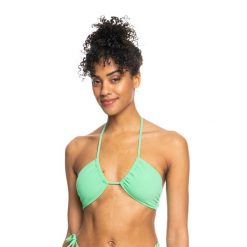Góra od stroju kąpielowego ROXY Color Jam TRI. Zielone bikini Roxy, bez wzorów. Za 79.99 zł.