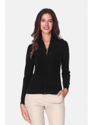 ASSUILI Kardigan w kolorze czarnym rozmiar: 42. Czarne kardigany damskie Assuili, bez wzorów, z kaszmiru. Za 129.95 zł.