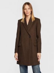 Zadig & Voltaire Płaszcz wełniany Marco WWCO00186 Brązowy Regular Fit. Brązowe płaszcze damskie Zadig & Voltaire, na zimę, m, bez wzorów, z syntetyku, bez kaptura. Za 2,649.00 zł.