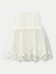 NAME IT Sukienka elegancka Demille 13240057 Écru Regular Fit. Sukienki dziewczęce Name it, bez wzorów, z syntetyku, bez ramiączek. Za 89.99 zł.