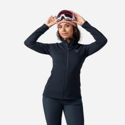 Bluza narciarska damska Rossignol Classique Clim. Czarne bluzy damskie Rossignol, na zimę, xs, bez wzorów, bez kaptura. W wyprzedaży za 479.00 zł.