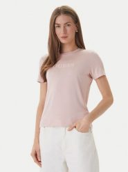 Guess T-Shirt O6GI00 KBF92 Różowy Regular Fit. Czerwone t-shirty damskie Guess, xl, z aplikacjami, bez kołnierzyka. Za 143.99 zł.