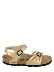 BAYTON Sandały "Eos" w kolorze złotym rozmiar: 39. Żółte sandały damskie Bayton, bez wzorów, z otwartym noskiem, bez obcasa, bez zapięcia. Za 169.95 zł.