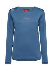 LA SPORTIVA Koszulka funkcyjna "Ibaia" w kolorze niebieskim rozmiar: S. Niebieskie koszulki damskie La Sportiva, s, bez wzorów, bez kołnierzyka, bez ramiączek. Za 209.82 zł.