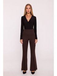 Made of emotion Spodnie w kolorze brązowym rozmiar: L. Brązowe spodnie materiałowe damskie Made Of Emotion, bez wzorów, z materiału. Za 184.99 zł.