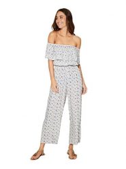 Ipanima Kombinezon w kolorze białym rozmiar: 34-40. Brązowe kombinezony damskie Ipanima, bez wzorów, klasyczne, bez kołnierzyka, bez ramiączek. Za 100.99 zł.