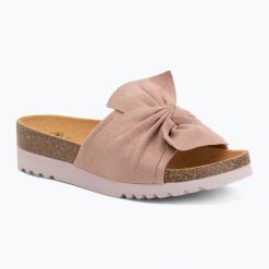 Klapki damskie Scholl Princess Med. Czerwone klapki damskie Scholl, bez wzorów, z materiału, bez obcasa, bez zapięcia. Za 289.99 zł.