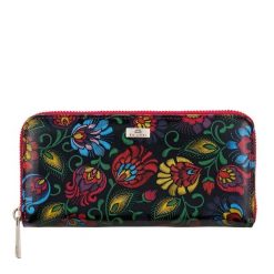 Duży Skórzany Portfel Damski BajuBaj – Kolorowa Elegancja i Praktyczny Styl w Jednym PD090s169. Niebieskie portfele damskie bez wzorów, ze skóry. Za 161.50 zł.