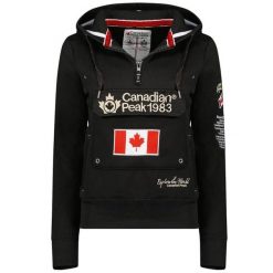 Bluza turystyczna damska Canadian Peak Gyrelle Lady. Czarne bluzy damskie Canadian Peak, l, bez wzorów, z dresówki, bez kaptura. Za 220.64 zł.