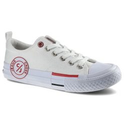 Białe Trampki Cross Jeans Damskie Modne Półbuty. Białe trampki damskie Cross Jeans, z aplikacjami, z jeansu, bez zapięcia. Za 99.99 zł.