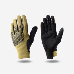 Rękawiczki rowerowe MTB Rockrider Wygodne 500. Czarne rękawiczki damskie ROCKRIDER, bez wzorów, z materiału. Za 89.98 zł.