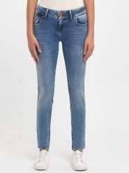 LTB Dżinsy "Molly" - Slim fit - w kolorze niebieskim rozmiar: W25/L32. Niebieskie jeansy damskie LTB. Za 92.21 zł.
