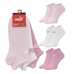 Puma Skarpety 3-PACK 94710901. Czerwone skarpetki damskie Puma, bez wzorów, z bawełny. Za 36.99 zł.