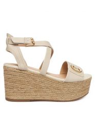 Liu Jo Espadryle Bali 01 SA6083 P0102 Kremowy. Białe espadryle damskie Liu Jo, bez wzorów, ze skóry, bez obcasa. Za 559.99 zł.