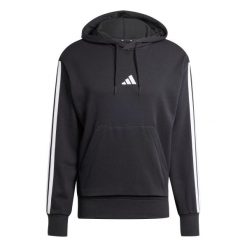 Bluza z kapturem adidas Essentials 3-Stripes French Terry. Czarne bluzy damskie Adidas, s, bez wzorów, z dresówki, z kapturem. Za 290.60 zł.