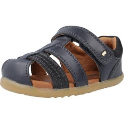 Sandały BOBUX ROAM Niebieski. Niebieskie sandały damskie Bobux, bez wzorów, ze skóry, bez obcasa, bez zapięcia. Za 272.99 zł.