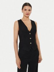 ViCOLO Kamizelka TB1569 Czarny Regular Fit. Czarne kamizelki damskie ViCOLO, l, bez wzorów, z wiskozy, bez kaptura. Za 219.99 zł.