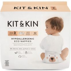 Kit & Kin, Pieluszki Jednorazowe 3 Maxi (6-10 kg), Miś/Króliczek, 32 szt. Pieluchy Kit & Kin Ltd. Za 68.99 zł.