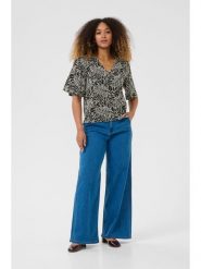 Cream Bluzka w kolorze czarno-białym rozmiar: 34. Czarne bluzki damskie Cream, bez wzorów, z bawełny, bez kołnierzyka, bez ramiączek. Za 126.99 zł.