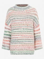 More & More Sweter w kolorze białym ze wzorem rozmiar: 40. Białe swetry klasyczne damskie More & More, bez kołnierzyka. Za 114.17 zł.