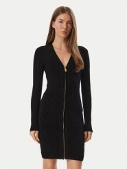 Marciano Guess Sukienka dzianinowa G6BK09 Z1547 Czarny Regular Fit. Czarne sukienki damskie Marciano Guess, z aplikacjami, z dzianiny, bez ramiączek. Za 989.99 zł.