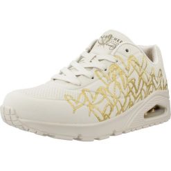 Tenisówki Skechers Model Uno - Golden Heart Kolor Biały. Białe obuwie sportowe damskie Skechers, z materiału, bez zapięcia, tenisowe. Za 466.00 zł.