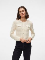 Vero Moda Kardigan w kolorze beżowym rozmiar: M. Brązowe kardigany damskie Vero Moda, m, bez wzorów, z bawełny. Za 140.53 zł.