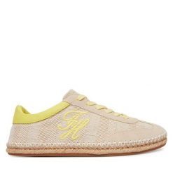 Espadryle Tommy Hilfiger. Brązowe espadryle damskie Tommy Hilfiger, bez wzorów, bez obcasa. Za 449.99 zł.