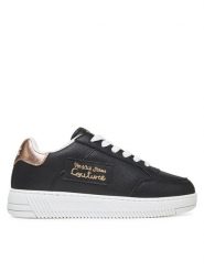 Versace Jeans Couture Sneakersy 78VA3SJ5 Czarny. Czarne obuwie sportowe damskie Versace Jeans Couture, z jeansu, bez zapięcia. Za 489.99 zł.