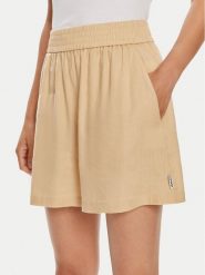 Hugo Szorty materiałowe Hamanna-1 50512875 Beżowy Regular Fit. Brązowe szorty damskie Hugo, bez wzorów, z lyocellu. Za 419.99 zł.