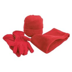 Zestaw Czapka, Rękawiczki I Szalik Polartherm. Czerwone szaliki damskie RESULT WINTER ESSENTIALS, bez wzorów, z materiału. Za 67.99 zł.