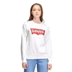 Bluza Z Grafiką Dla Pań I Panów. Białe bluzy damskie Levi's, m, bez wzorów, z bawełny, z kapturem. Za 451.99 zł.