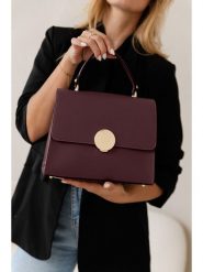 Lia Biassoni Skórzana torebka "Ensa" w kolorze bordowym - 26 x 22 x 12 cm rozmiar: onesize. Czerwone torebki klasyczne damskie Lia Biassoni, z materiału, przez ramię, bez dodatków. Za 304.99 zł.