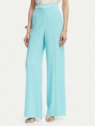 Marella Spodnie materiałowe Stampa 2613131032 Turkusowy Straight Fit. Niebieskie spodnie materiałowe damskie Marella, bez wzorów, z acetatu. Za 1,029.00 zł.