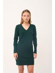 Just Cashmere Kaszmirowa sukienka "Tracy" w kolorze ciemnozielonym rozmiar: L. Zielone sukienki damskie Just Cashmere, bez wzorów, z kaszmiru, bez ramiączek. Za 426.99 zł.