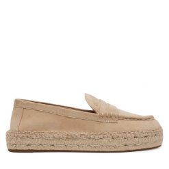 Espadryle LAUREN RALPH LAUREN. Brązowe espadryle damskie Lauren Ralph Lauren, bez wzorów, bez obcasa. Za 419.99 zł.