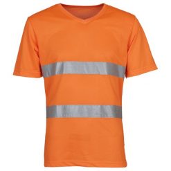 Koszulka Bezpieczeństwa Unisex Dla Dorosłych Z Dekoltem W Szpic. Brązowe bluzki damskie YOKO, xl, bez wzorów, bez kołnierzyka, bez ramiączek. Za 117.99 zł.