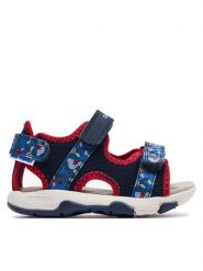 Geox Sandały B Sandal Multy Boy B450FA 014CE C0735 M Granatowy. Niebieskie sandały chłopięce Geox, ze skóry, bez zapięcia. Za 129.99 zł.
