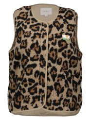 ONLY Kamizelka pluszowa w kolorze jasnobrązowo-czarnym rozmiar: M. Brązowe kamizelki damskie Only, m, bez wzorów, bez kaptura. Za 95.46 zł.